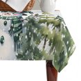 thumbnail image 4 of Green Snowman Christmas Table Cloth Waterproof Tablecloths, Xmas Snowflake Eucalyptus Leaves Tablecloth Dining Table Cover for Kitchen Party Tabletop Outdoor, Rectangle Tablecloth 52x70 Inch, 4 of 9