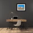 thumbnail image 3 of Frank, Assaf 32x25 Black Ornate Wood Framed with Double Matting Museum Art Print Titled - Beach huts in a row at sunrise, 3 of 4