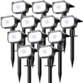 thumbnail image 1 of Focos solares Nipify, paquete de 12, 56 LED, impermeables para exteriores, 1 of 7