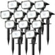 thumbnail image 1 of Focos solares Nipify, paquete de 12, 56 LED, impermeables para exteriores, 1 of 7