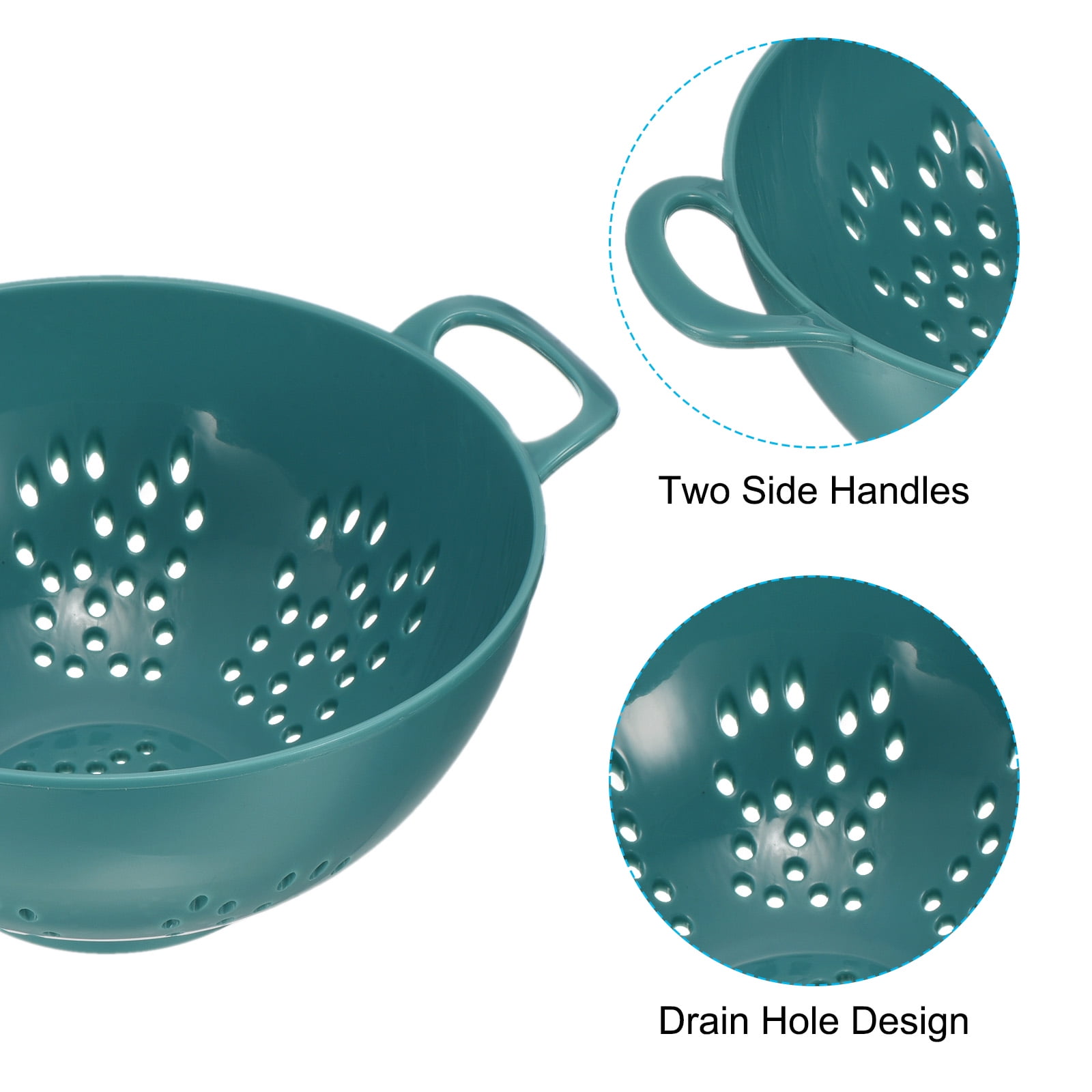 Unique Bargains Collapsible Silicone Strainer for Noodles Veggies Fruits Army Green