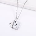 thumbnail image 1 of Collier en Acier Titane Enveloppe Chaîne de Clavicule couple Populaire Lettrage Amour Bijoux en Acier Inoxydable, 1 of 5