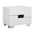 thumbnail image 2 of HomeRoots 343980 79 x 80 x 43 in. Eastern King Modern White High Gloss Bedroom Set - 4 Piece, 2 of 3