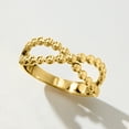 thumbnail image 4 of Pure Collection by Ross-Simons 18kt Gold Over Sterling Crisscross Bead Ring, Women's, Adult, 4 of 7