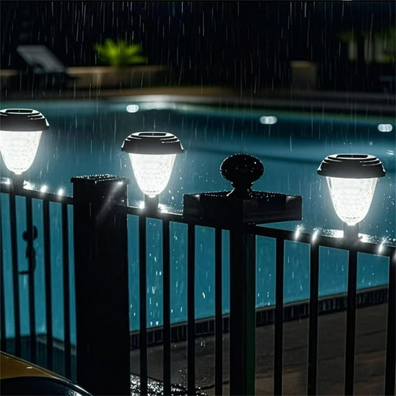 4Pcs Solar Led Pool Lights, Suitable For Ground Pool Fence Decoration Led Waterproof Pool Accessories Night Lights
