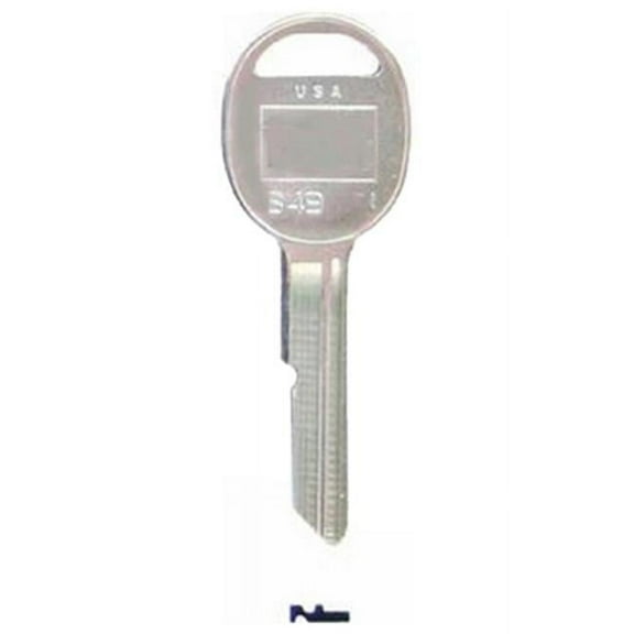 B49-S1098B Ilco General Motors Door/Trunk Key Blank - Quantity 10