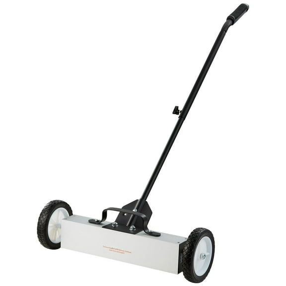 BENTISM Magnetic Sweeper 18", 45 lbs Capacity Heavy Duty Rolling Magnetic Sweeper with Wheels & Adjustable Long Handle, Rolling Sweeper Lawn Yard Grass with Release Handle