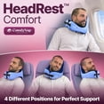 thumbnail image 2 of ComfyNap® Versatile Travel Neck Pillow for Airplane [Patented], 9 Positions in 3 Techniques, Plane Pillow with Pure Memory Foam, Travel Pillow with HeadRest Flight Sleep, Travel Essential - Zeus, 2 of 5