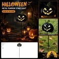 thumbnail image 7 of Halloween Metal Pumpkin Yard Stake, Black Glow in The Dark Fluorescent Iron Art, 1 Piece Decorative Ground Insert, for Outdoor Garden Lawn Halloween Holiday Pathway Decoration, 7 of 7