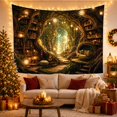 thumbnail image 3 of Forest Winding Stone with Pathway Recedes Into Luminous, Mystical Fantasy for Space Lovers, Galaxy Room Decor, Mother'S Day Gift, Tapestry Wall Hanging for Bedroom and Dorm, 3 of 7