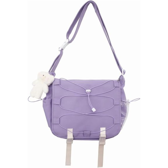 Cute Ita Bag Pin Display Crossbody Bag for Women Y2k Aesthetic Purse Japanese Cartoon Tote Bag Shoulder Bag