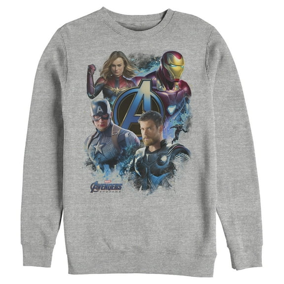 Men's Marvel Avengers: Endgame Four Heroes Sweatshirt Athletic Heather X Large