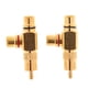 thumbnail image 3 of 4x RCA macho a 2 RCA hembra hembra conector adaptador de ángulo recto, 3 of 9