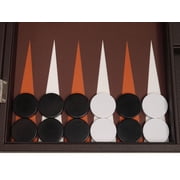 Silverman & Co. 19-inch Premium Backgammon Set - Large - Dark Brown