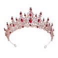 thumbnail image 3 of Rhinestone Crowns Tiaras Wedding Headbands Hairband Bride Princess Baroque Style Queen Crowns for Events Bridal Valentine'S Day Bridesmaids Red, 3 of 9