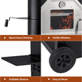 thumbnail image 4 of Vicluke 12” Outdoor Pizza Oven - Double Grill, Foldable Shelves, Removable Wheels, 4 of 7