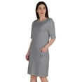 thumbnail image 2 of Inkmeso Womens Elbow Sleeve Regular Fit Tshirt Dress With Front Pockets, 2 of 8