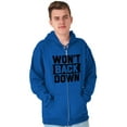 thumbnail image 5 of Cool Won't Back Down Gym Workout Unisex Fleece Graphic Zip Up Hoodie Brisco Brands 2X, 5 of 6