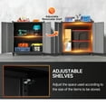 thumbnail image 3 of Coolsun Garage Storage Cabinet with Wheels, 31.5" H Tool Cabinet with Adjustable Shelves and Doors, Metal Garage Cabinet for Hanging Tools, Lockable Cabinet for Garage, Warehouse, 3 of 8