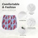 thumbnail image 4 of Balery Cartoon Lobsters 2 Pantalones cortos deportivos para mujer con forro y dos bolsillos, elásticos, para entrenamiento, gimnasio, yoga-X-Large, 4 of 7