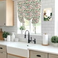thumbnail image 5 of Vintage Flowers Balloon Curtains 63 Inch Length for Living Room/Bedroom, Spring Pink Green Floral Country Leaves Birds Rod Pocket Privacy Door Curtains Decorative Tie Up Shade for Window 52"x63", 5 of 8