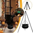 thumbnail image 6 of Witches Cauldron, Halloween Decor Outdoor, Witches Cauldron on Tripod with Lights, Black Witch Pot Halloween Bowl Decor for Home & Porch Yard Lawn Party, 6 of 7