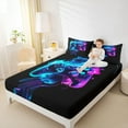 thumbnail image 4 of Feelyou Futuristic Gamepad Teen Full Size Sheets, Game Console Bed Sheets, Modern Video Gaming Sheet Sets, Microfiber Bedroom Decor, 4 Pieces, 4 of 7