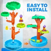 Big Tree Water Table for Toddlers - 4 Tiers Sand Watertable with 10+ Accessories, Sensory Play Activity Splash Table Indoor Outdoor Backyard Summer Beach Toys for Boys Girls 1 2 3 4 5 6 7 8 year old