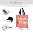 thumbnail image 4 of Naloa Cute Cat Tote Bag for Women, Foldable Tote Bag With Zipper, Large Shoulder Bag, Top Handle Handbag for Travel, Work, Shopping, 4 of 9