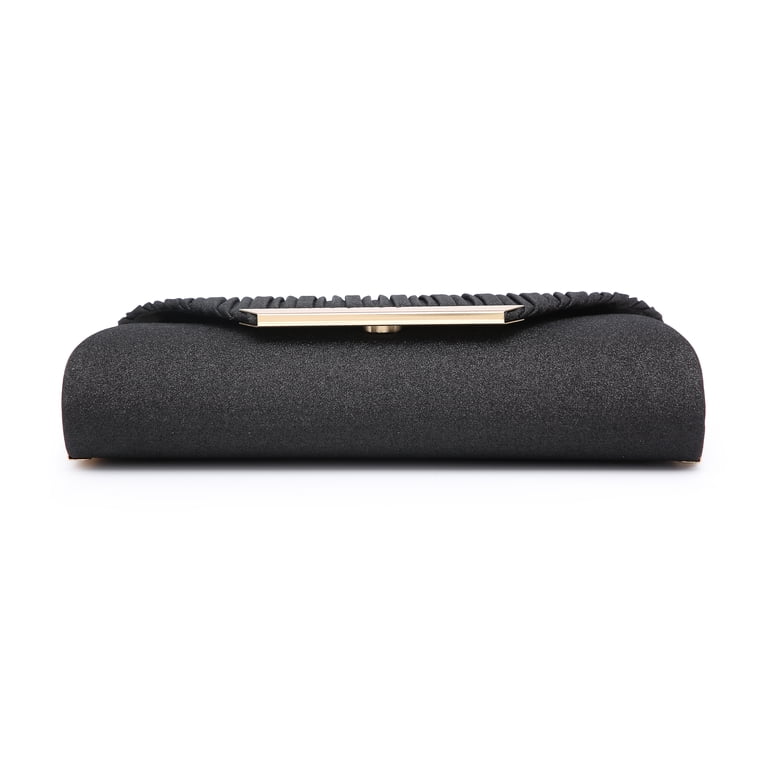 Dasein Glitter Clutch, Black Polyester Evening Bag photo 6