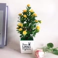 thumbnail image 1 of Realistic Artificial Flowers Plant In Pot Outdoor Home Office Decoration Gift, 1 of 4