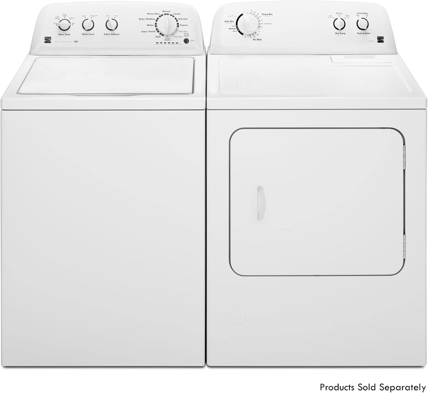 Kenmore 3.8 Cu. ft Capacity Top-Load Washer, Triple Action Agitator, 27.5" W x 27" D x 44" H, White