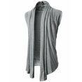 thumbnail image 2 of Joernso Spring Autumn Cardigan Jacket Solid Color Irregular Hem Draping Cardigan Vest Streetwear, 2 of 8