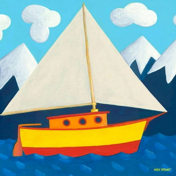 Oopsy Daisy's Sailing, Sailing Canvas Wall Art, Size 10x10