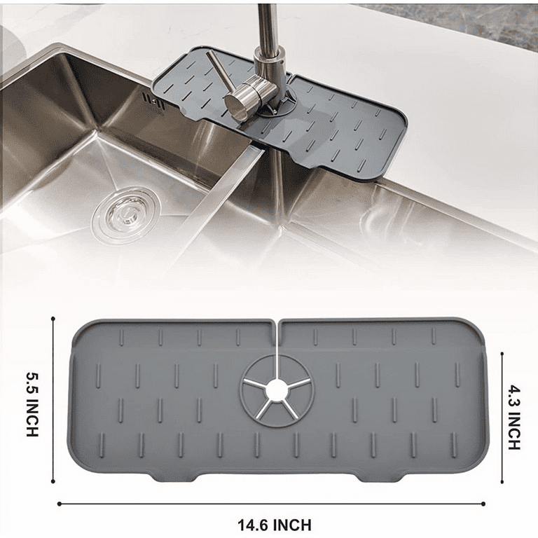 Dropship 1PCS Silicone Faucet Absorbent Mat Sink Splash Guard Drain Pad  Water Splash Catcher Mats Sink Countertop Protector Kitchen Tools to Sell  Online at a Lower Price