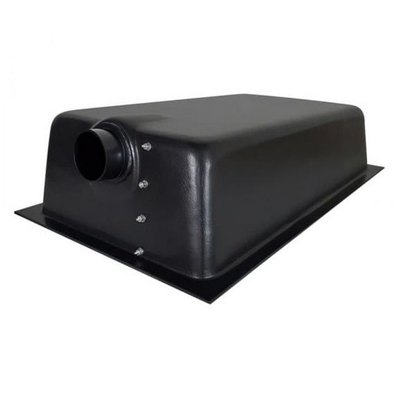 Center End Drain Waste Holding Tank with Spigot & 4 Level Sensor, Black