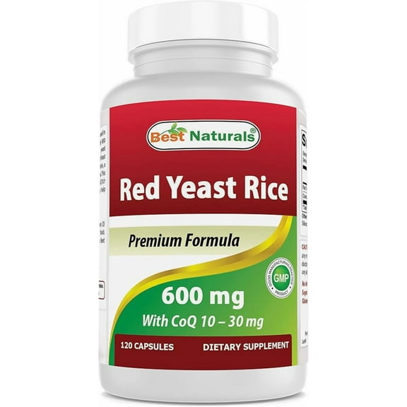 Best Naturals Red Yeast Rice with CoQ10 600 mg 120 Capsules