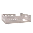 thumbnail image 6 of Euroco Wood Full Size Platform Bed with Guardrail for Toddler and Kids Teens, Natural, 6 of 11