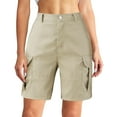 thumbnail image 2 of Clearance! Lisingtool Shorts for Women Womens Summer Outdoor Active Hiking with Pockets Short Pants Beige Promotion Sale, 2 of 6