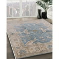 thumbnail image 2 of Ahgly Company Indoor Square Mid-Century Modern Silver Pink Oriental Area Rugs, 4' Square, 2 of 6
