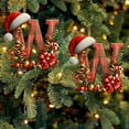 thumbnail image 3 of Red Plaid Initials Christmas Ornaments for Tree 2D Acrylic Personalized Gnomes Decorative Monogram Pendants with Santa Hat 26 Letters Christmas Hanging Decorations for DIY Crafts Xmas Home Decor, 3 of 6