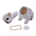 thumbnail image 5 of White Light Gray Shaking Head Nodding Bulldog Dog Decoration for Car, 5 of 5
