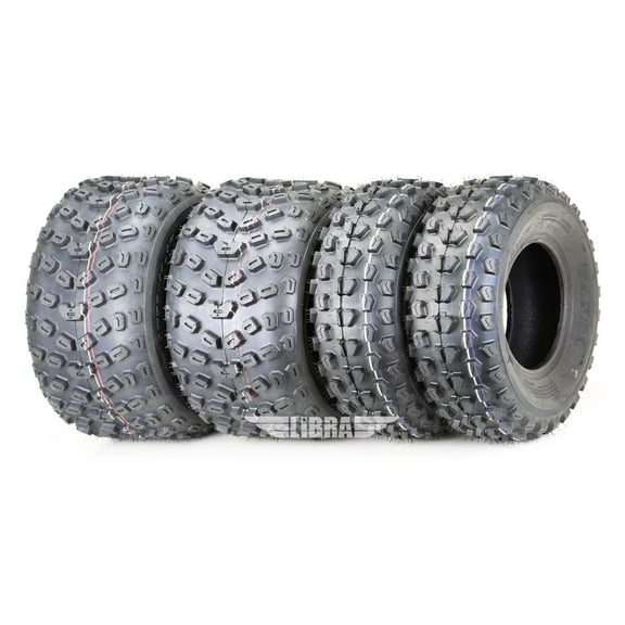 WANDA Set of 4 Sport ATV Tires 21x7-10 21x7x10 Front & 22x11-10 22x11x10 6PR Knobby