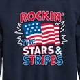 thumbnail image 3 of Instant Message - Rockin The Stars And Stripes - Toddler & Youth Crewneck Fleece Sweatshirt, 3 of 6