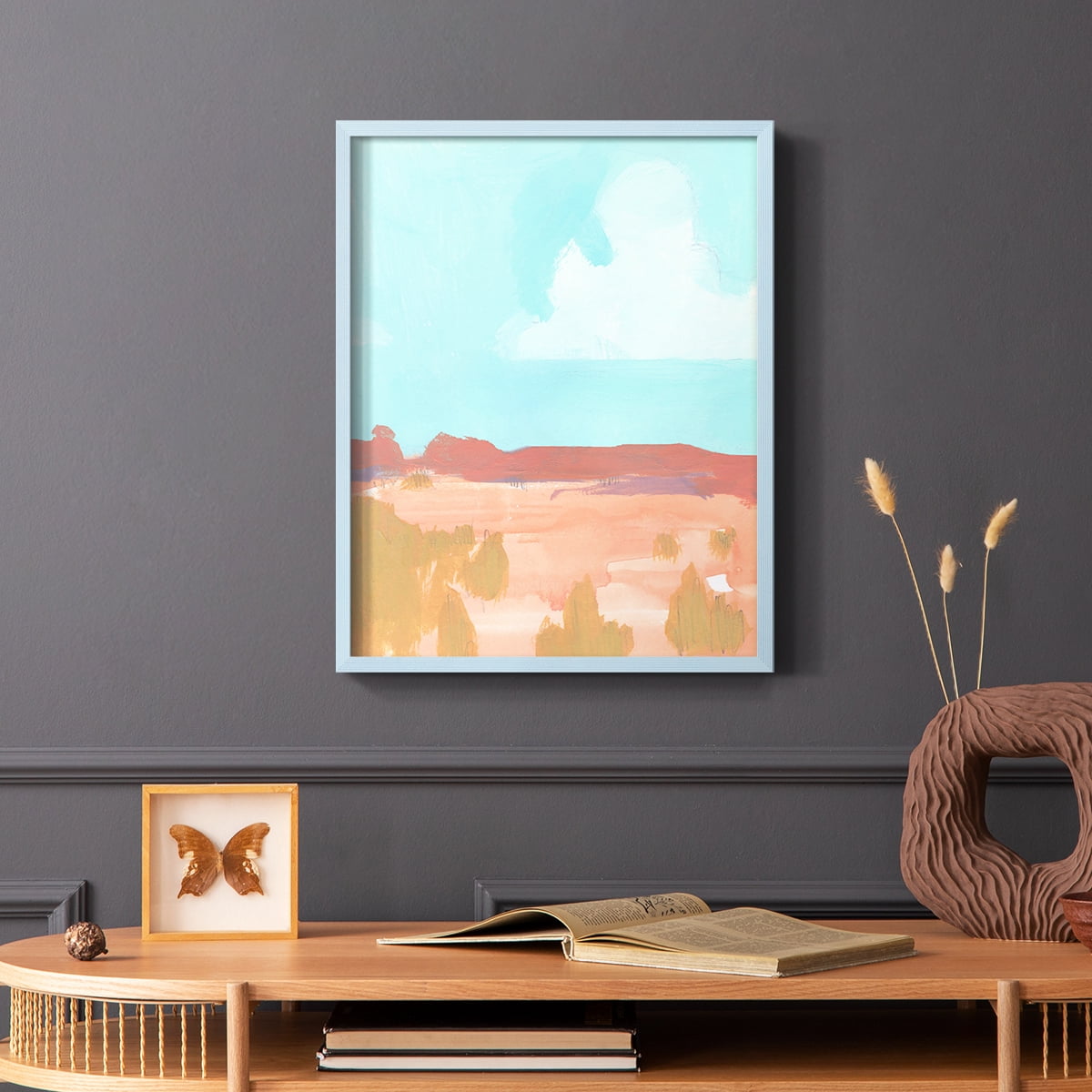 Wide Open Spaces I Framed Print in Blue Solid Wood 11 x 14 Framed Print