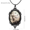 thumbnail image 5 of Osdhezcn Bat Cemetery Glass Pendant Necklace Choker Halloween Clavicle Chain Necklace, 5 of 10