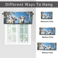 thumbnail image 6 of Farm Funny Cow Kitchen Valance Curtains Rustic Vintage Farm Wooden Barn Window Flower Privacy Decorative Rod Pocket Short Window Valance Curtains 54 by 18 in, 1 Panel, 6 of 6