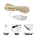 thumbnail image 5 of Guirnalda de luces LED con USB de 1/2/3/5 m, alambre de cobre y plata, resistente al agua, para Navidad, bodas y fiestas, 5 of 5