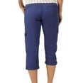 thumbnail image 2 of Lee Womens Solid 6 Pockets Cargo Capris 12 Ink blue, 2 of 5