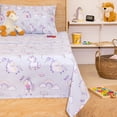 thumbnail image 3 of NIKKIPETER Kids 100% Cotton Sheets, 3 Piece Set, Twin - Unicorn, 3 of 8